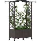  Povišeni krevet s mrežom i krovom Smeđa 125 x 40 x 144 cm PP | Eponuda.com