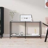 Maison Chic konzolna miza - miza ob steni bela 140x35x75,5 cm kaljeno steklo, (21785817) | Shoptok.si