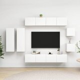 Furnova Komplet TV omaric 8-delni bela iverna plošča, (21923617) | Shoptok.si