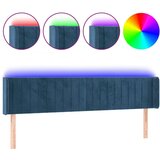  Posteljno vzglavje temno modro 203x16x78/88 cm žamet, (20932875) | Shoptok.si