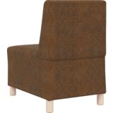 vidaXL Sofa stol z blazino 2 pcs Rjava 55 cm Umetno semiš usnje | Shoptok.si