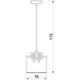  Dečiji luster na sajli SWEET 1xE27/15W/230V bela/crvena/mašne | Eponuda.com