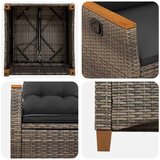  Ležeči vrtni stol Siva in temno siva 64 x 57,5 x 112 cm, (5000285799) | Shoptok.si