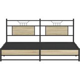  Metalni okvir kreveta bez madraca boja hrasta sonome 180x200 cm | shoptok.hr
