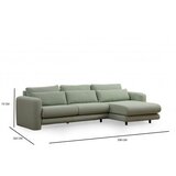 Atelier Del Sofa Lily Corner Right Ugaona garnitura, Zelena | Eponuda.ba