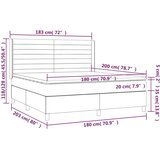  S oprugama i madracem plavi 180x200 cm od tkanine | shoptok.hr