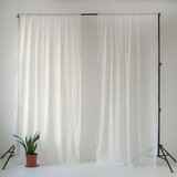 Linen Tales bijela lanena lagana zavjesa s tunelom Daytime, 250 x 130 cm Cijene