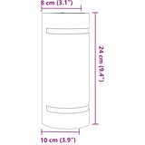  Vanjska zidna svjetiljka crna od lijevanog aluminija 80 x 100 x 240 mm | shoptok.hr