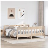 vidaXL Okvir kreveta bez madraca 200 x 200 cm od masivne borovine Cijene