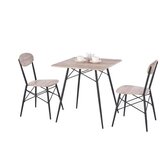  Trpezarijski set KABIR 70x70 cm hrast/crna Cene