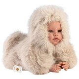  Llorens: Leo 45 cm velik dojenček, ki joka, s cucljem v krem barvni žametni obleki. | Shoptok.si