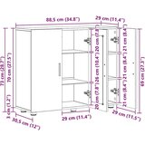 vidaXL kreveta dimljeni hrast 55.5 x 29 x 100 cm konstruirano drvo | shoptok.hr