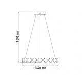 HOME LIGHT Luna 226 visilica 61W 3000K crna | Eponuda.com