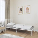 vidaXL Kovinski posteljni okvir z vzglavjem bel 80x200 cm Cene