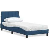Krevet s madracem Hanko plavi 80x200 cm od tkanine | Eponuda.com