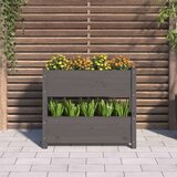 vidaXL Sadilica siva 77 x 25 x 66 cm od masivne borovine | shoptok.hr
