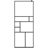 Pregrada za tuširanje s prozirnim staklom ESG 80 x 195 cm crna | shoptok.hr