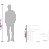  Fotelja smeđesiva 60 cm od tkanine | shoptok.hr