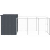  Kućica za pse s igralištem antracit 214 x 457 x 181 cm čelična | shoptok.hr