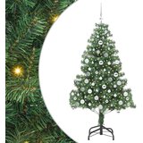 vidaXL Božično drevo med 300 LED z stojalom Zelena 180 cm PVC | Shoptok.si