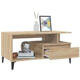  Stolić za kavu boja hrasta 90x49x45 cm konstruirano drvo | shoptok.hr