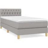  Okvir kreveta s oprugama i madrac svjetlosivi 80x200cm tkanina | shoptok.hr