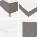vidaXL vzmetnica s posteljnim okvirjem taupe 90x200 cm tkanina, (22082568) | Shoptok.si