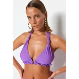Trendyol bikini top - purple - plain