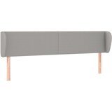  Uzglavlje s ušima svjetlosivo 183x23x78/88 cm od tkanine | shoptok.hr