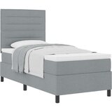  Postelja s kontejnerjem z vzmetnico svetlo siva 90x200 cm tkanina, (22083949) | Shoptok.si