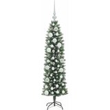  Umjetno vitko božićno drvce Zelena i bijela 120 cm | shoptok.hr
