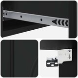 Stolna Stenska stranska miza Črna 87,5 x 34,5 x 17 cm Inženirski les, (5000232340) | Shoptok.si