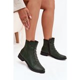 Boto Insulated women's boots with flat heel green Labise | Shoptok.si