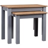 vidaXL Komplet mizic 2 kosa sive trdna borovina Panama Range Cene
