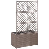  Sadilica s rešetkom i 2 posude 58x30x107 cm od poliratana smeđa | shoptok.hr