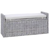  Klupa za pohranu Bijelo pranje 110 x 40 x 50 cm Ratan | shoptok.hr