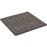  Pločice za trijem 11 kom WPC 30 x 30 cm 1 m² tamnosmeđe | shoptok.hr