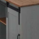 vidaXL Bivak HALDEN z drsnimi vrati sive barve 80x40x80 cm masivni les | Shoptok.si