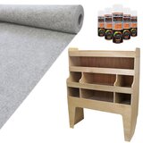 Monster 11 m² srebrno siva obloga kombija in regala VW Transporter, (21571517) | Shoptok.si