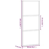 Klizna vrata crna 90 x 205 cm od kaljenog stakla i aluminija | shoptok.hr