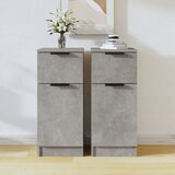  Komode 2 kom siva boja betona 30 x 30 x 70 cm konstruirano drvo | shoptok.hr