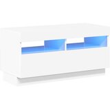 TV ormarić s LED svjetlima visoki sjaj bijeli 80 x 35 x 40 cm | shoptok.hr