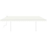  Tenda na ručno uvlačenje s LED svjetlima 5x3 5 m krem | shoptok.hr