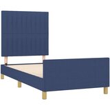  Za krevet s uzglavljem plavi 100x200 cm od tkanine | shoptok.hr
