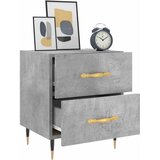  Noćni ormarići 2 kom boja betona 40x35x47,5cm konstruirano drvo | shoptok.hr