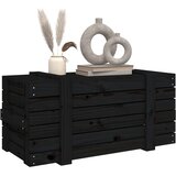  Kutija za pohranu crna 91x40,5x42 cm od masivne borovine | shoptok.hr