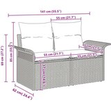  vrtna sedežna garnitura, 6-delna, poli ratan | Shoptok.si
