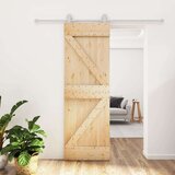  Klizna vrata s priborom za montažu 70 x 210 cm masivna borovina | shoptok.hr