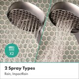 Hansgrohe 28648000 Activera Q 290/180 1jet EcoSmart stenska termostatska armatura s tuš setom | Shoptok.si