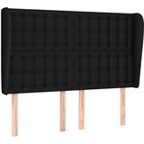 Maison Chic posteljno vzglavje - vzglavna omarica - nočna omarica z ušesi črno 147x23x118/128 cm blago, (21708058) Cene